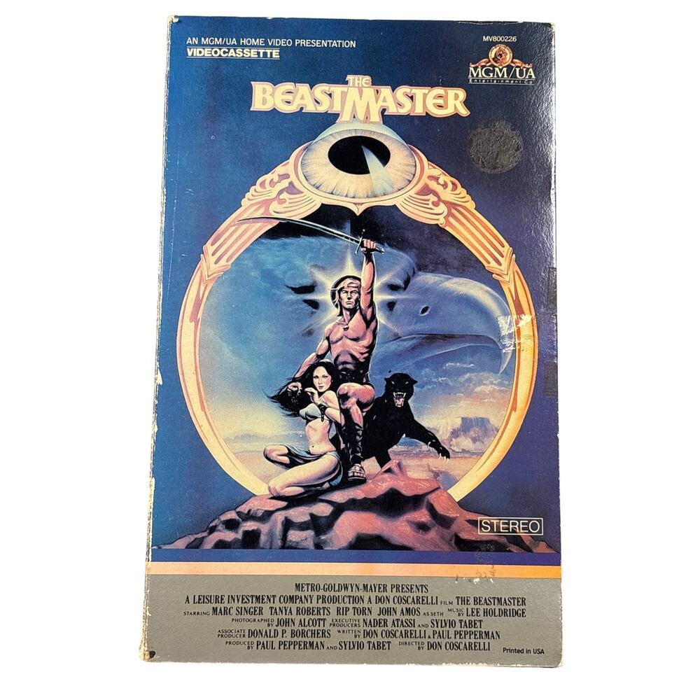 Vtg BeastMaster (1982) Big Box tape VHS (MGM/UA) retro cult fantasy